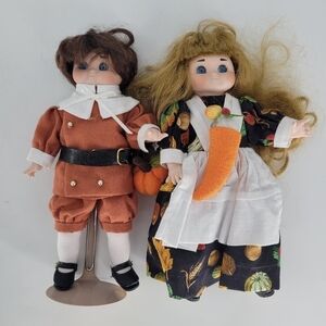 DOLLY Dingle Betty Ball Porcelain 2 Dolls 11" Tall 1993